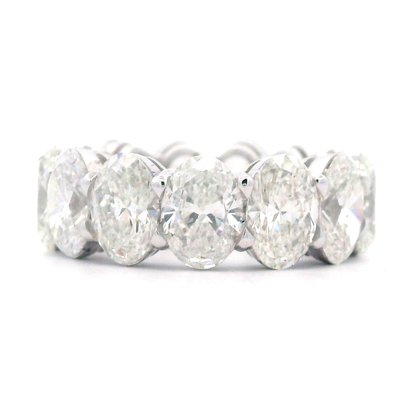 13.15 Cts Natural Diamond Oval Cut Eternity Band