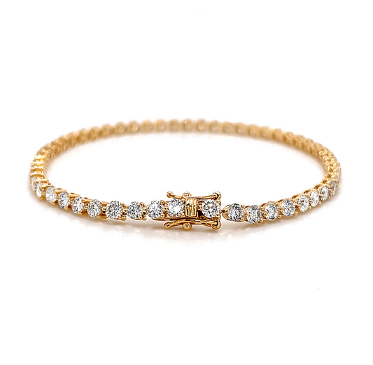 PULSERA 3P DE TENIS TCW 18K YG 4.40 RD