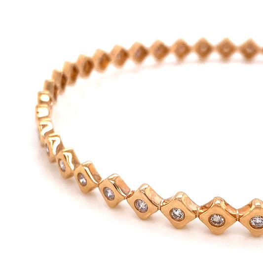 18k Rg 1.12 Rd Tcw Diamond Bangle