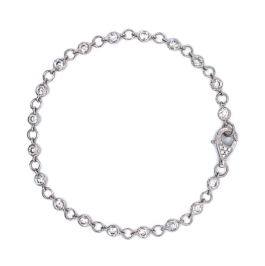 1.22 Cts Natural Diamond by the Yard Bracelet