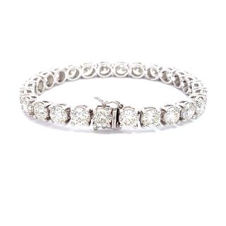 Brazalete de tenis de 18k Wg 26.46 Rd Tcw