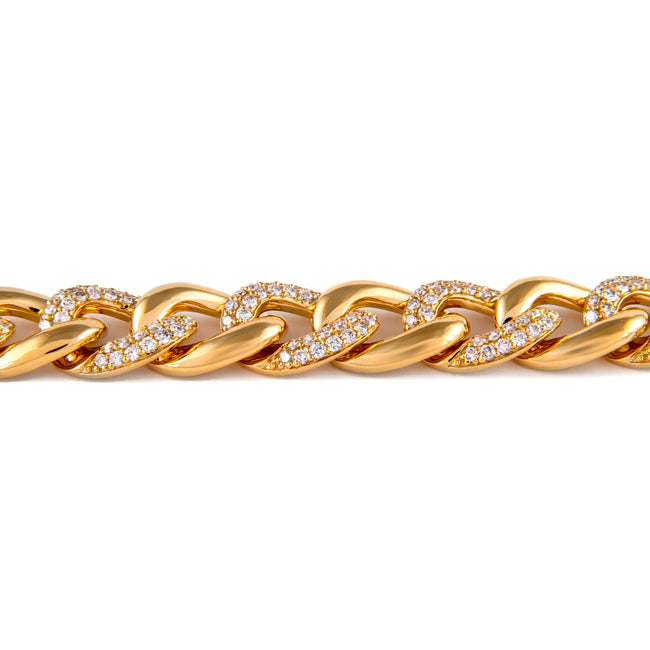 2.87 Cts Natural Diamond Link Bracelet