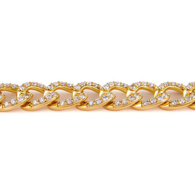 2.22 Cts Natural Diamond Link Bracelet