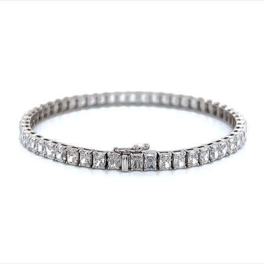 9.54 Cts. Natural Diamond Radiant Cut Tennis Bracelet