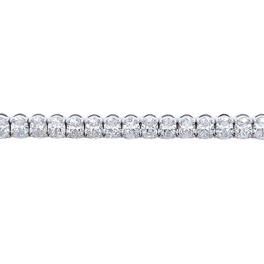 Brazalete de diamantes ovalados de 13,37 quilates