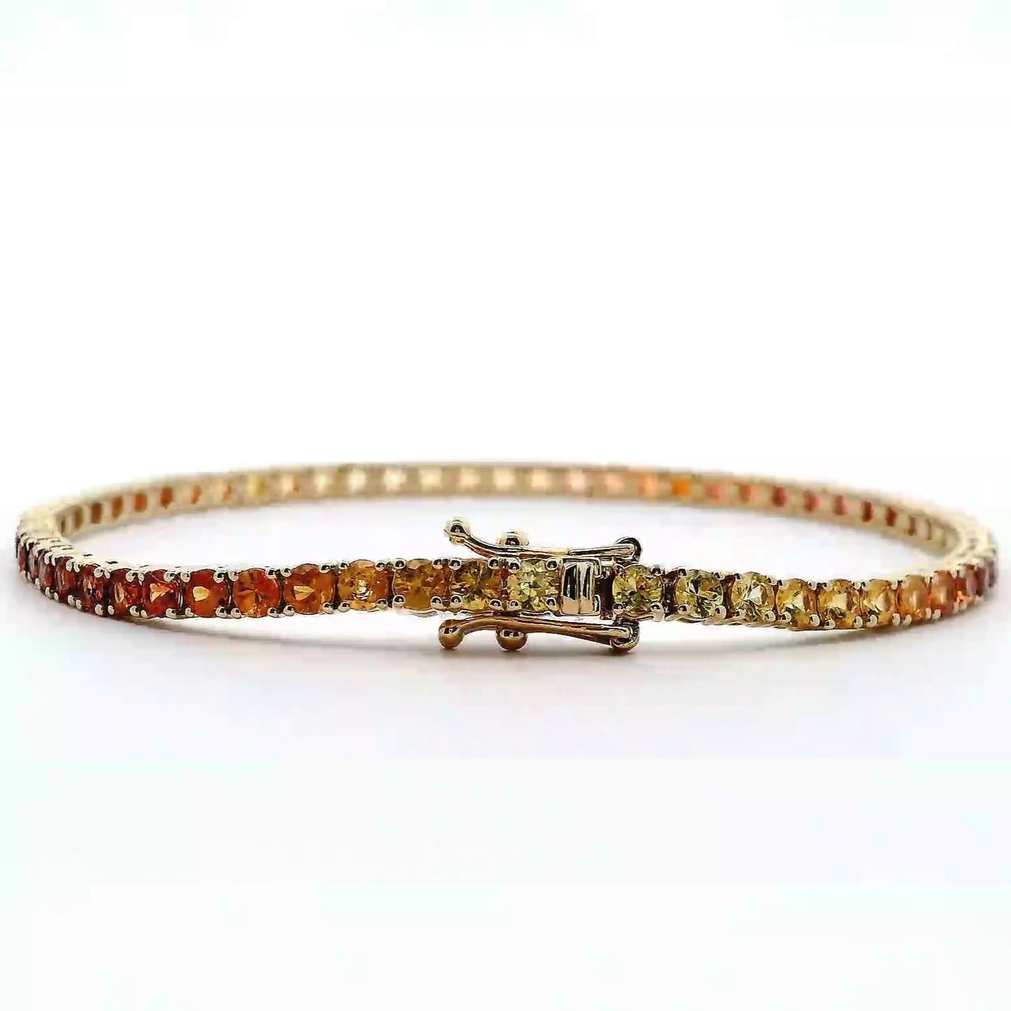 6.04 Cts Rainbow Sapphire Tennis Bracelet