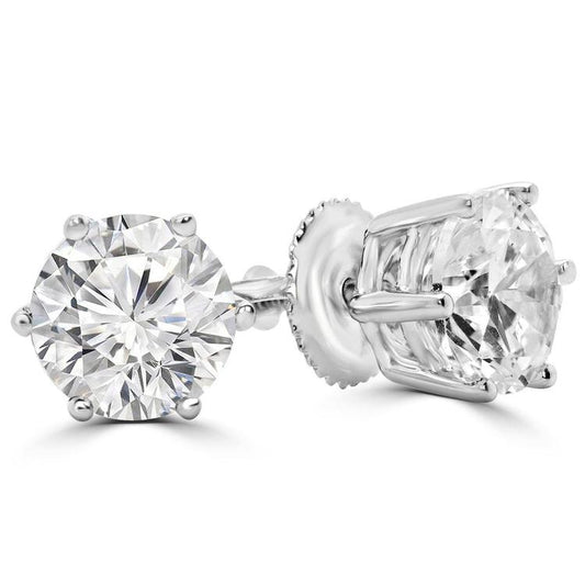14k Wg 2.38 Rd Certified Diamonds Stud Earrings
