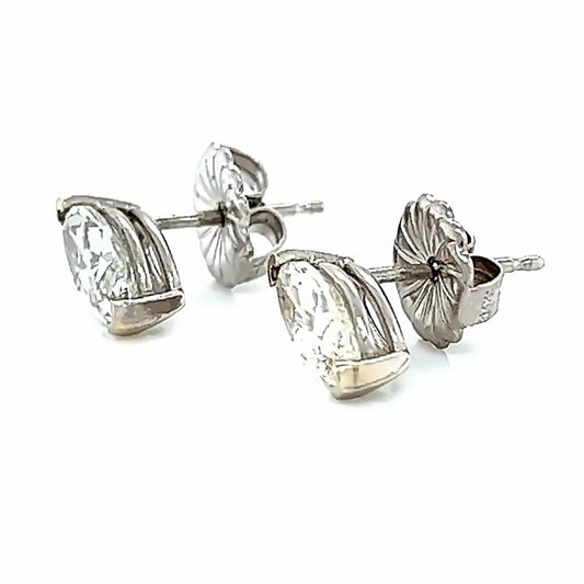 Aretes con forma de marquesa de 14 k Wg y 1,41 Tcw