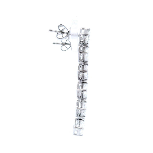 4.68 Cts Asscher Cut Drop Earrings