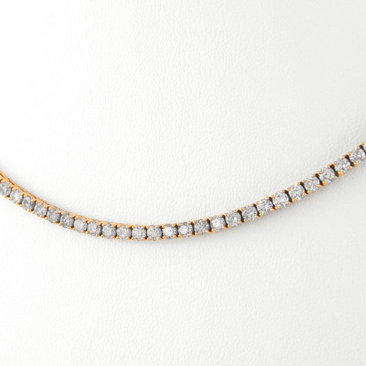 Collar de eternidad redondo con diamantes naturales de 11,66 quilates