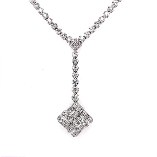 18k Wg 2.77 Rd Diamond Necklace