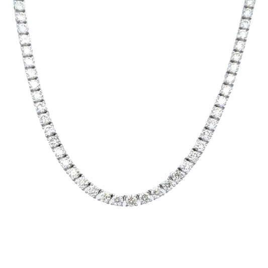 22.36 Cts. Natural Diamond Round Eternity Necklace