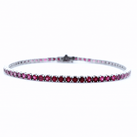 4.73 Cts. Sapphire Ruby Pint to Red Tennis Bracelet