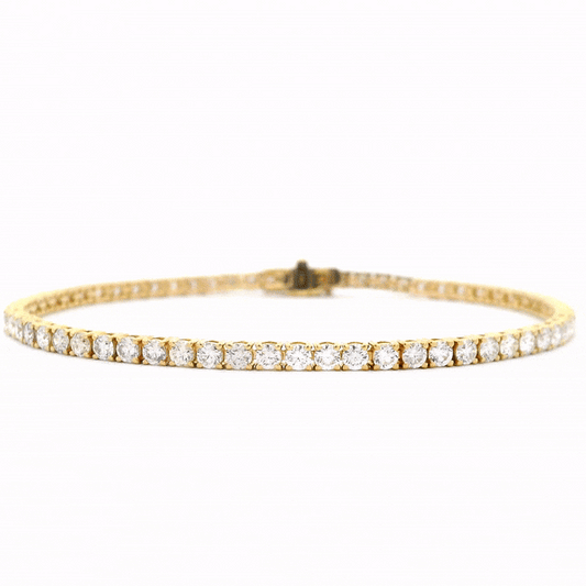 4,08 quilates. Pulsera de tenis con diamantes naturales