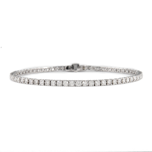 Brazalete de tenis de 14 k Wg 3,52 Rd Tcw