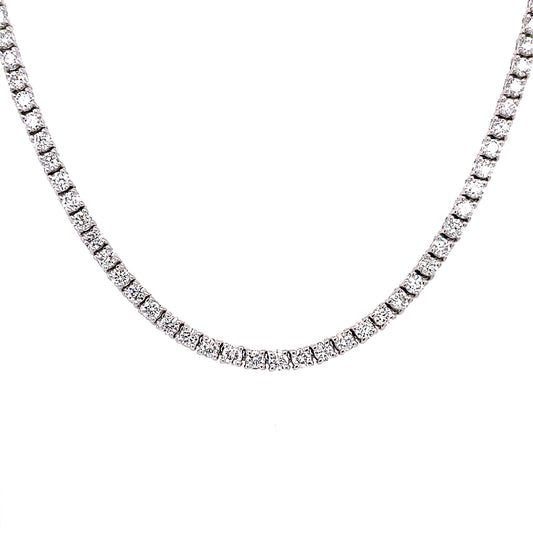 7.38 Cts Natural Diamond Round Eternity Necklace