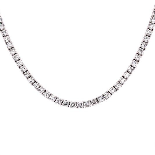 11.59 Cts Natural Diamond Round Eternity Necklace