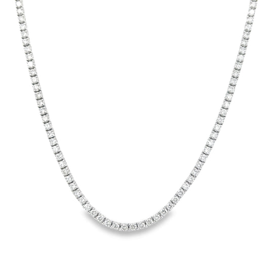5.70 Cts. Natural Diamond Round Eternity Necklace
