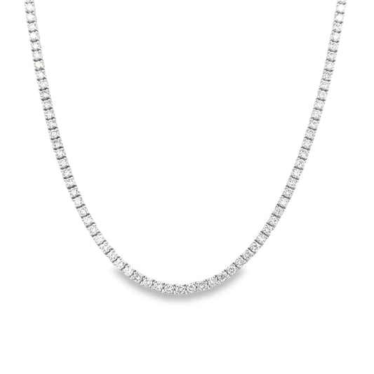 6.85 Cts. Natural Diamond Round Eternity Necklace