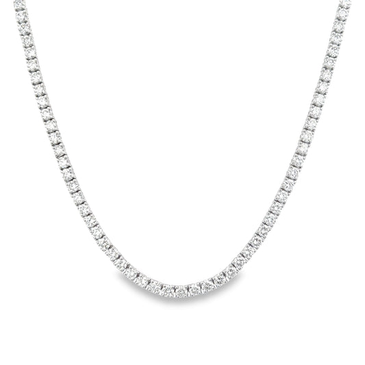 8.71 Cts. Natural Diamond Round Eternity Necklace