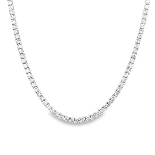 9.09 Cts. Natural Diamond Round Eternity Necklace