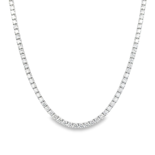 11.25 Cts. Natural Diamond Round Eternity Necklace