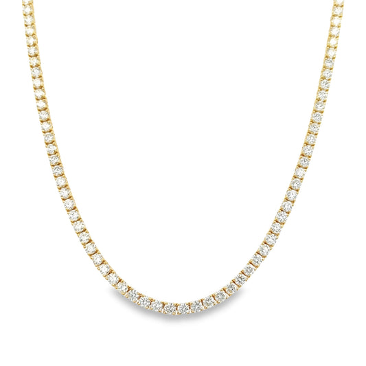 11.13 Cts. Natural Diamond Round Eternity Necklace