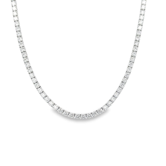 12.23 Cts. Natural Diamond Round Eternity Necklace