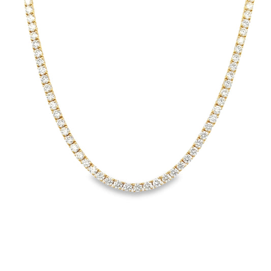 12.57 Cts. Natural Diamond Round Eternity Necklace