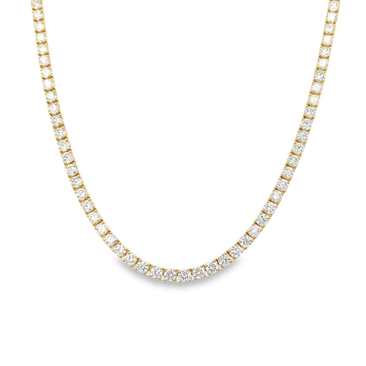 14.95 Cts. Natural Diamond Round Eternity Necklace
