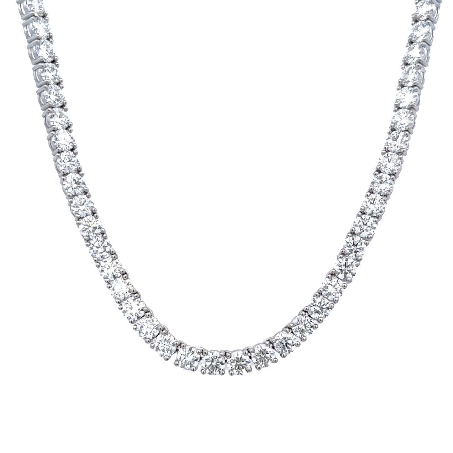 Collar de eternidad redondo GIA con diamantes naturales de 32,87 quilates