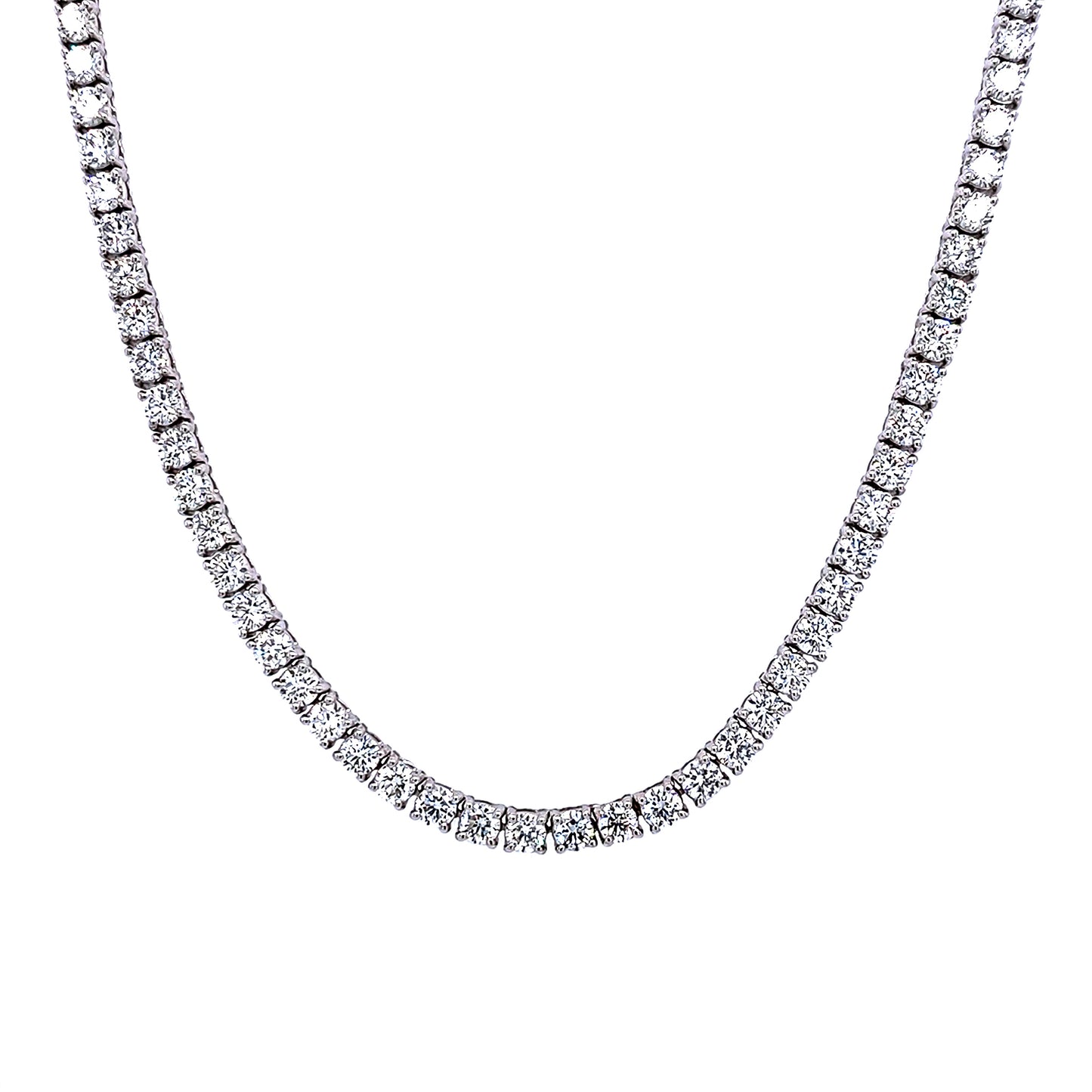 Collar de eternidad redondo con diamantes naturales de 35,55 quilates