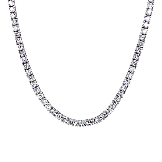 35.55 Cts Natural Diamond Round Eternity Necklace