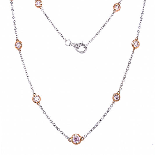 1.04 Cts  Natural Diamond by the Yard Necklace