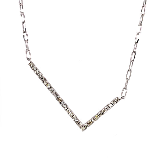 18k Wg 0.49 Rd Tcw Large L Necklace
