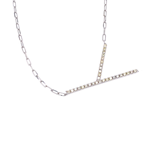 18k Wg 0.55 Rd Tcw Large Y Necklace