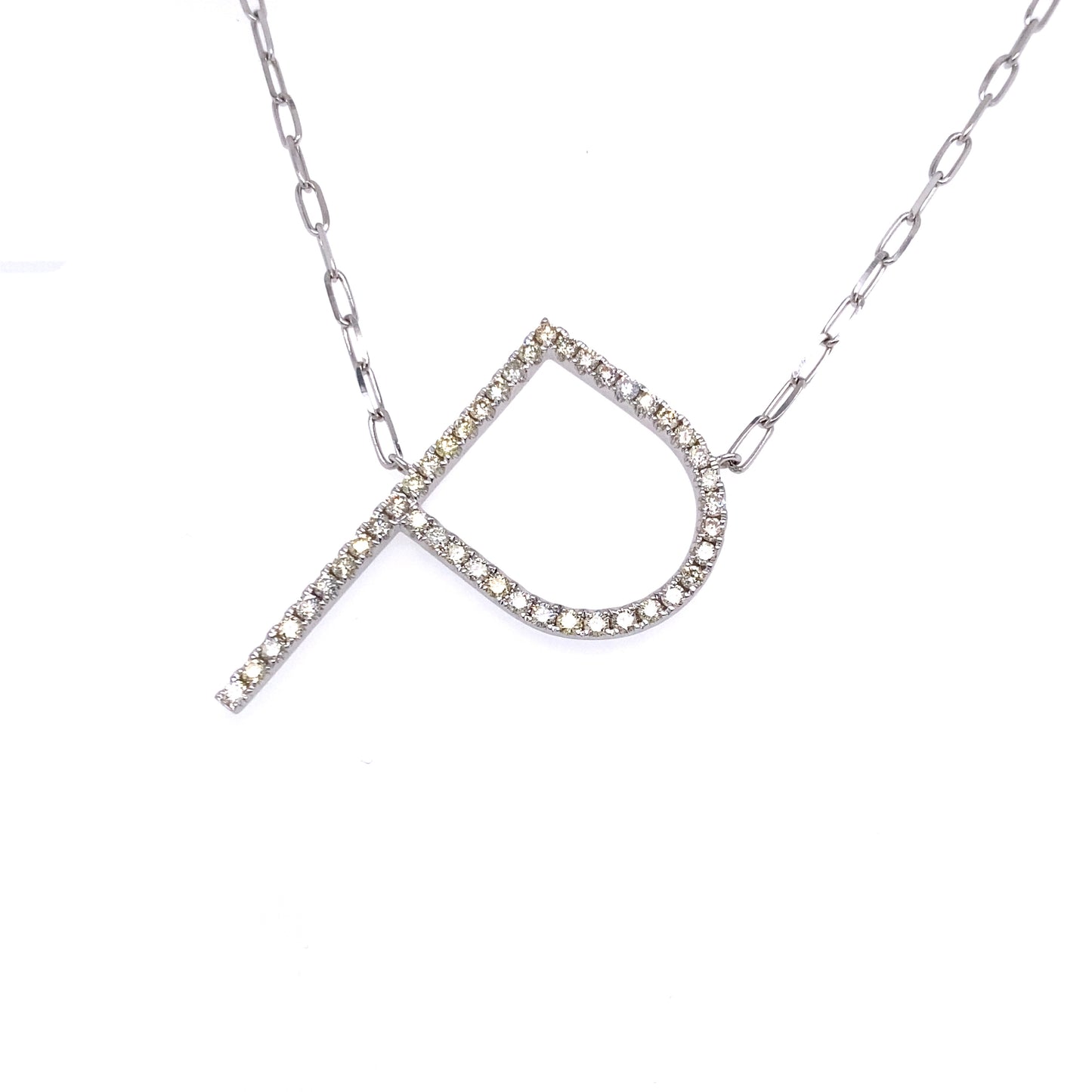 18k Wg 0.77 Rd Tcw Large P Necklace