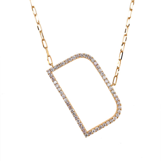 18k Yg 1.01 Rd Tcw Large D Necklace