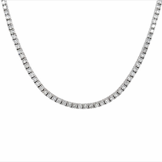 5.41 Cts Natural Diamond Round Eternity Necklace