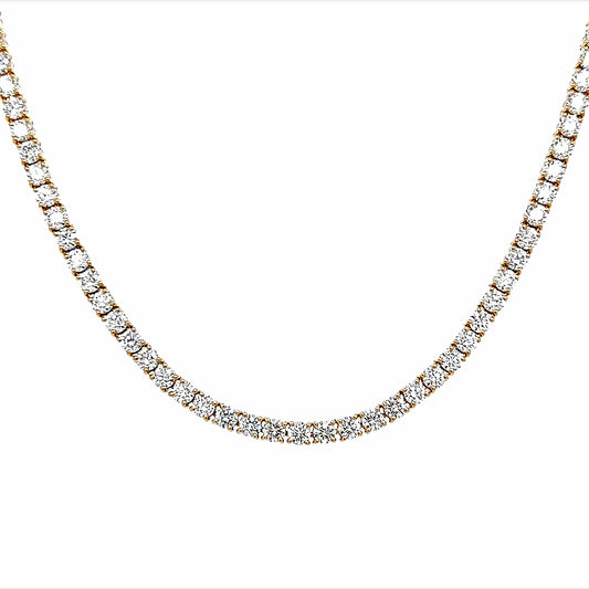 11.41 Cts. Natural Diamond Round Eternity Necklace