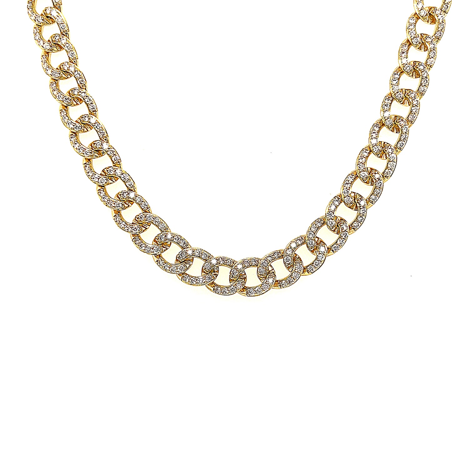 Collar De Eslabones Tcw De 18k Yg 5.32 Rd