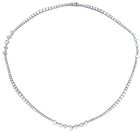 11.41 Cts Natural Diamond Mix Shape Eternity Necklace