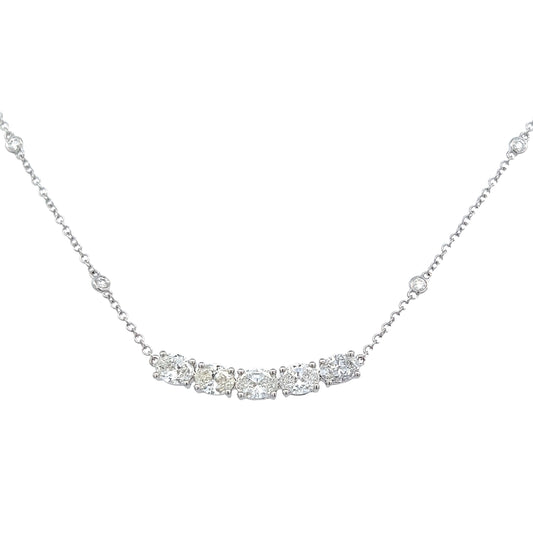 1.61 Cts. Natural Diamond Oval-Cut Necklace