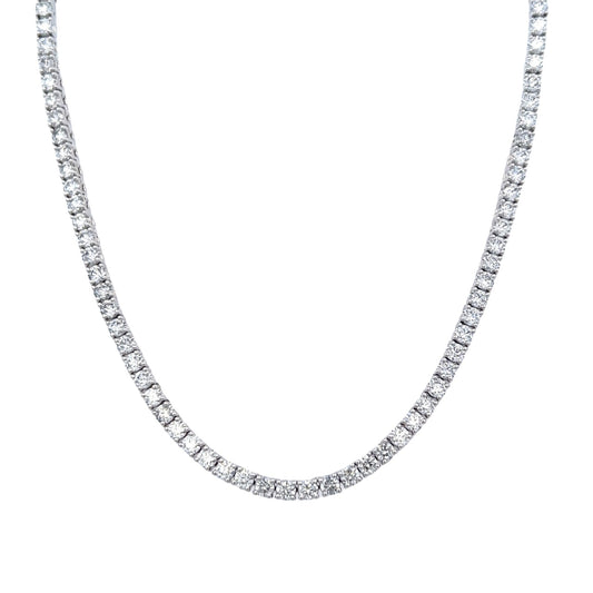 13.21 Cts. Natural Round Diamond Round Eternity Necklace