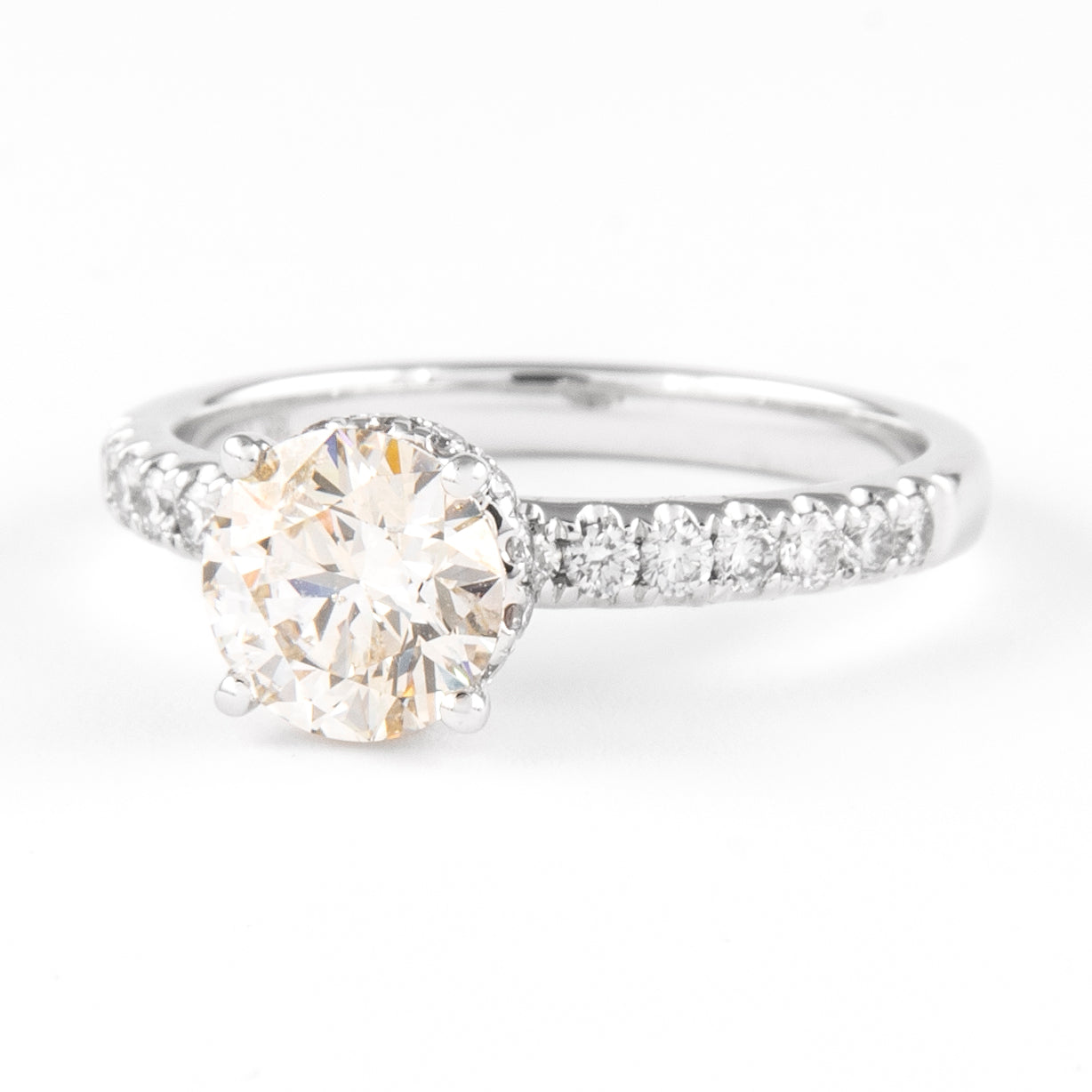 1.20 Cts Natural Diamond Solitaire Engagement Ring