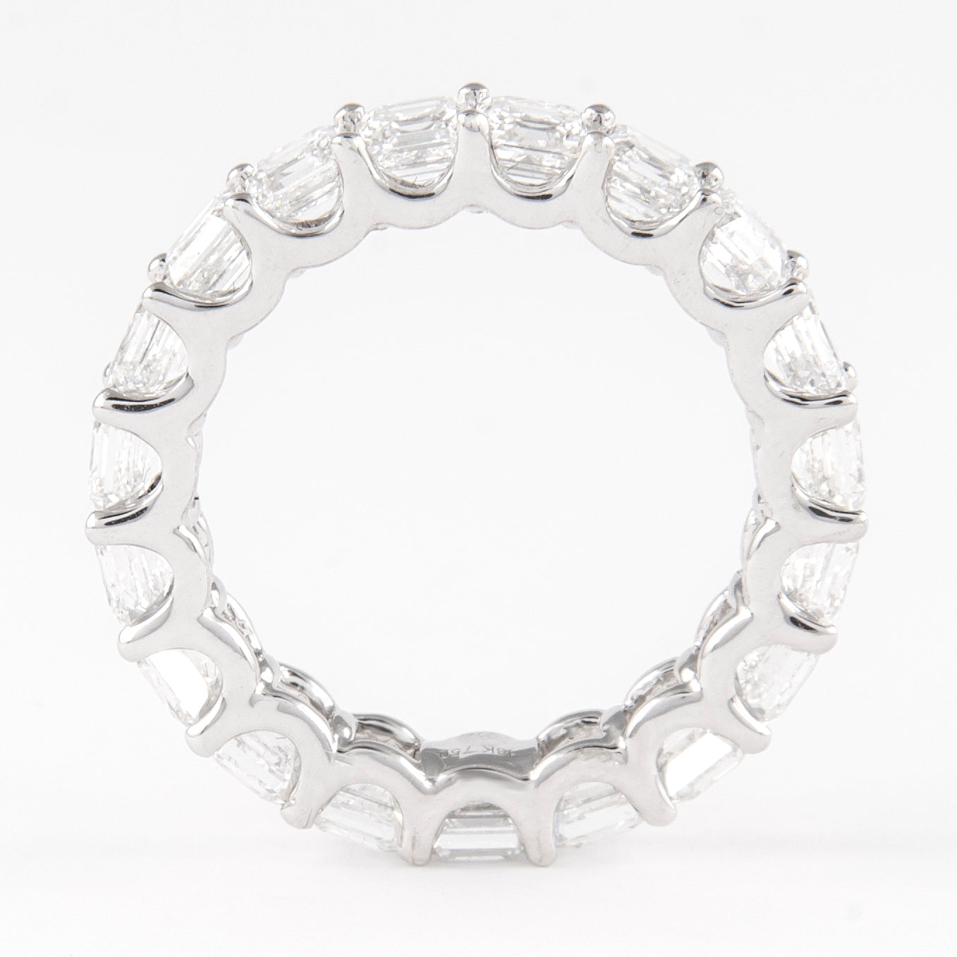 5.86 Cts Natural Diamond Asscher Cut Eternity Band