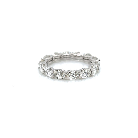 3.67 Cts Natural Diamond Oval Eternity Band