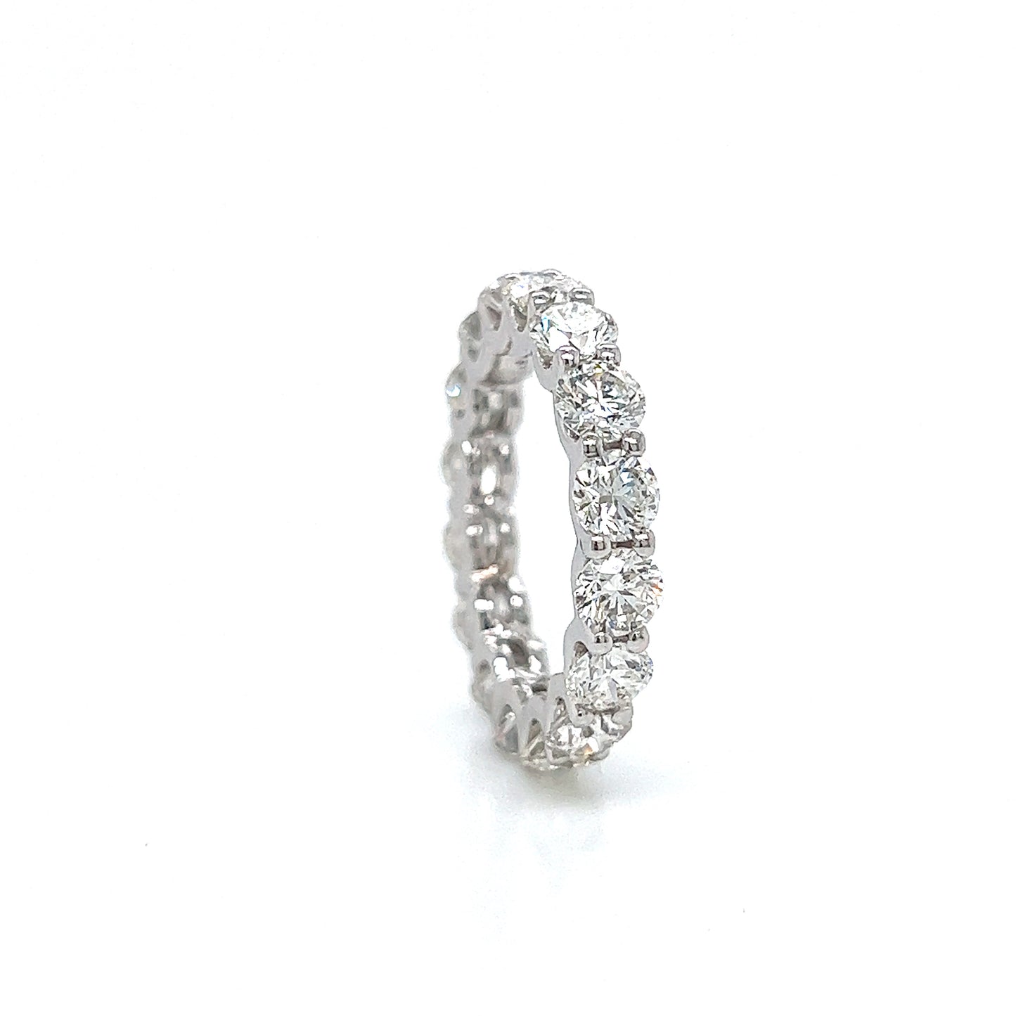 4.25 Cts Natural Diamond Round Eternity Band