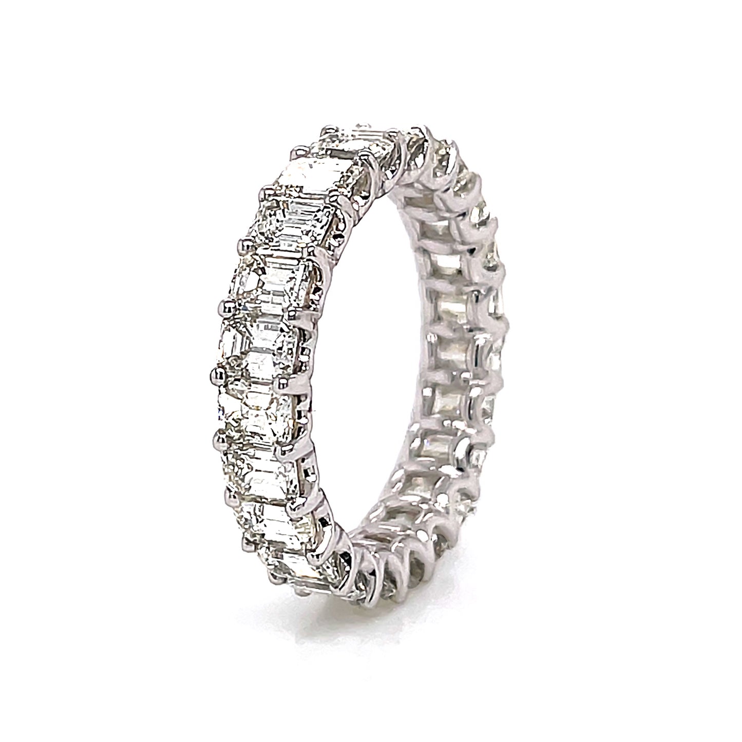 4.44 Cts Natural Diamond Emerald Cut Eternity Band