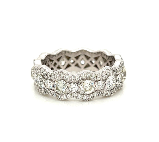 2.51 Cts Natural Round Diamond Band